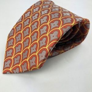 Farentino Ferre Red Gray metallic orange  mens TIE